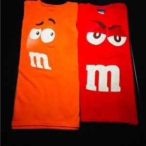Bundle of 2 M&m shirts size Large And xtra large